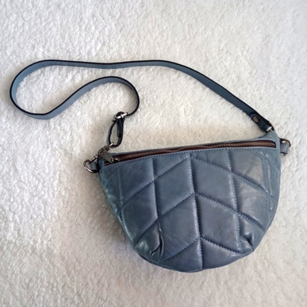 Limited Dusty Blue Patricia Nash Leather Belt Bag Or Crossbody